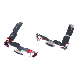 Ersatz für iPhone 15 Plus Ladebuchse Flex Mikrofon USB Dock Connector Schwarz