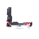 für iPhone 15 Plus A2847 Ladebuchse Flex Mikrofon USB Dock Connector Audio Weiß
