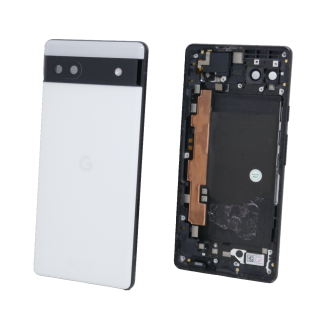 Original Google Pixel 6A Akkudeckel Backcover Deckel Cover Kameraglas NFC Chalk
