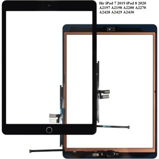 Touchscreen für iPad 7 2019 iPad 8 Digitizer A2197 A2200 10.2 2020 A2429 A2428