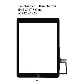für iPad 2017 5 Gen. A1822 A1823  Touchscreen Digitizer Homebutton Flex + Kleber