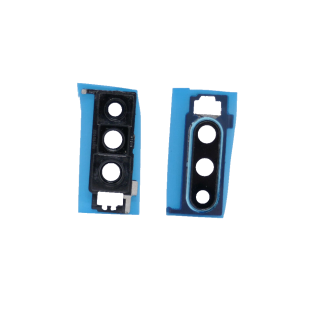 Huawei P30 Kamera Glas Linse Camera mit Rahmen Frame Abdeckung inkl Kleber Blau