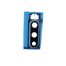 Huawei P30 Kamera Glas Linse Camera mit Rahmen Frame Abdeckung inkl Kleber Blau