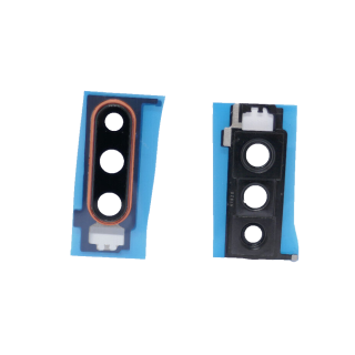 Huawei P30 Kamera Glas Linse Camera mit Rahmen Frame inkl Kleber Amber Sunrise