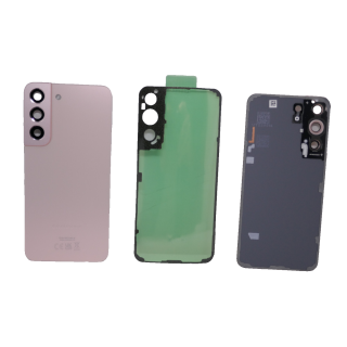Original Samsung Galaxy S22 5G SM-S901B/DS Akkudeckel Backcover Kleber Pink Gold