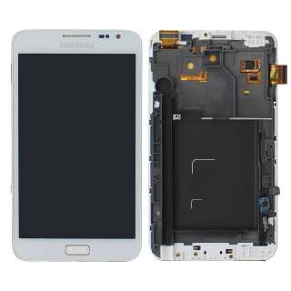 Original Samsung Galaxy Note 1 N7000 LCD Display Einheit Rahmen Touchscreen Weiß