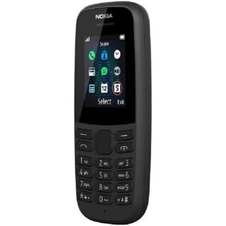 Nokia 105 Dual SIM Handy Tastenhandy Taschenlampe Mobiltelefon Edition 4 Black