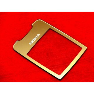 Nokia 8800 Type RM-13 Aussenglas LCD Display Front Glas inkl Kleber Gold