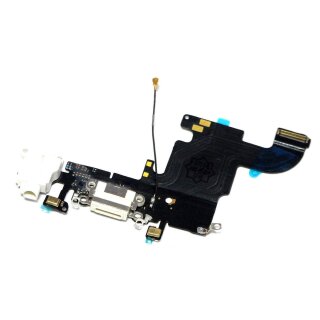 f&uuml;r iPhone 6S Ladebuchse Connector Charger Dock Flex Audio Jack Mikrofon Wei&szlig;