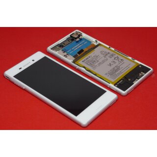 Original Sony Xperia M4 Aqua E2303 LCD Display Digitizer Touchscreen Rahmen Weiß