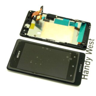 Original Sony Xperia GO ST27i LCD Display Digitizer Touchscreen Rahmen Black