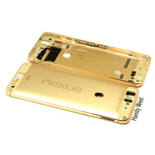 Huawei Nexus 6P Akkudeckel Backcover Housing mit Volume Power Tasten Gold