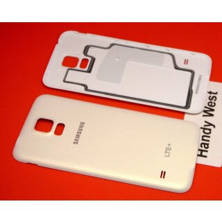 Original Samsung S5 SM-G900F LTE Akkudeckel Backcover Akkufachdeckel Cover Wei&szlig;