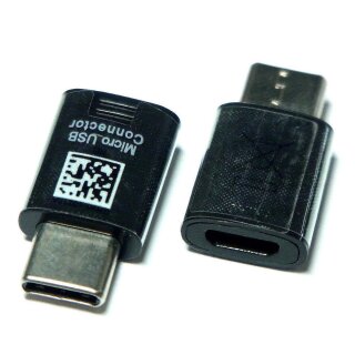 handywest Kompatibel mit 2X Adapter USB 3.1 Type-C Stecker auf Micro USB Buchse Konverter USB Adapter Black