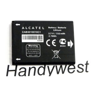 Original Alcatel One Touc Akku CAB30100C1 Akku Battery Batterie 3,7V 750mAh