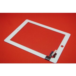 f&uuml;r Apple iPad 2 Touchscreen Frontscheibe Digitizer Ohne Kleber Ohne Homebutton Wei&szlig;